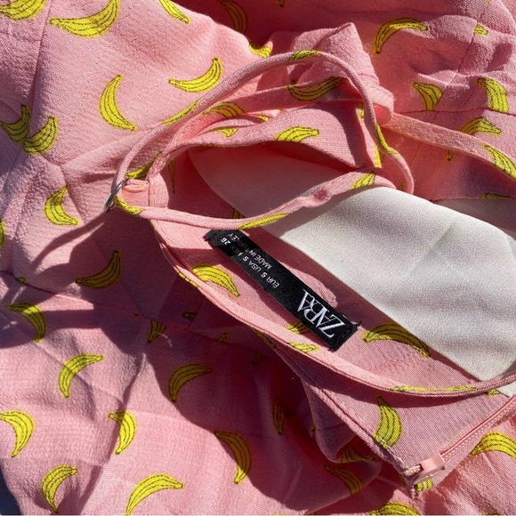 NWOT ZARA Banana Print Romper Size S - Picture 7 of 7